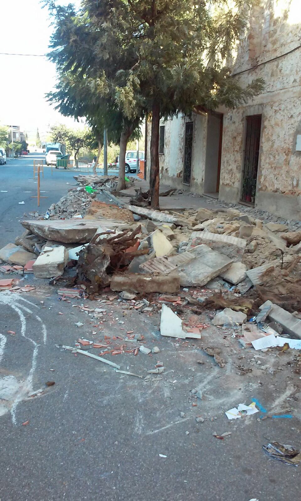 Foto de las obras en Avda Maestrazgo