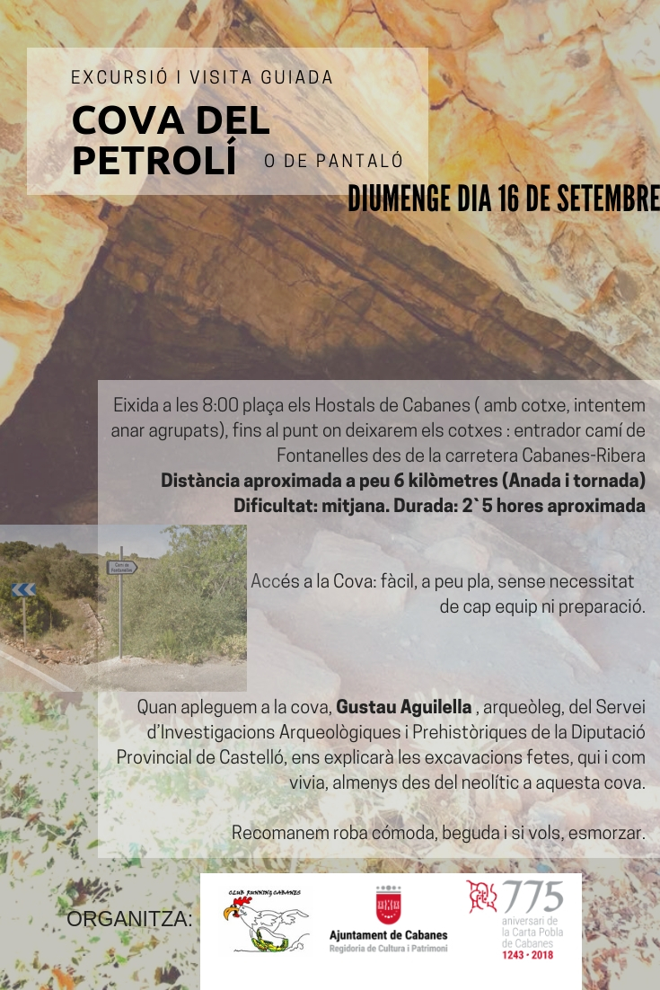 Excursió i visita guida a La cova del Petrolí