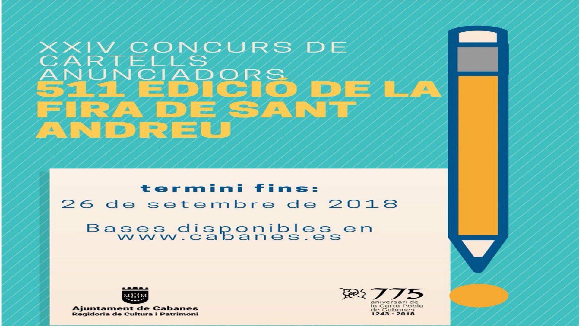 CONCURSO DE CARTELES ANUNCIADORES DE LA FERIA DE SANT ANDREU 2018