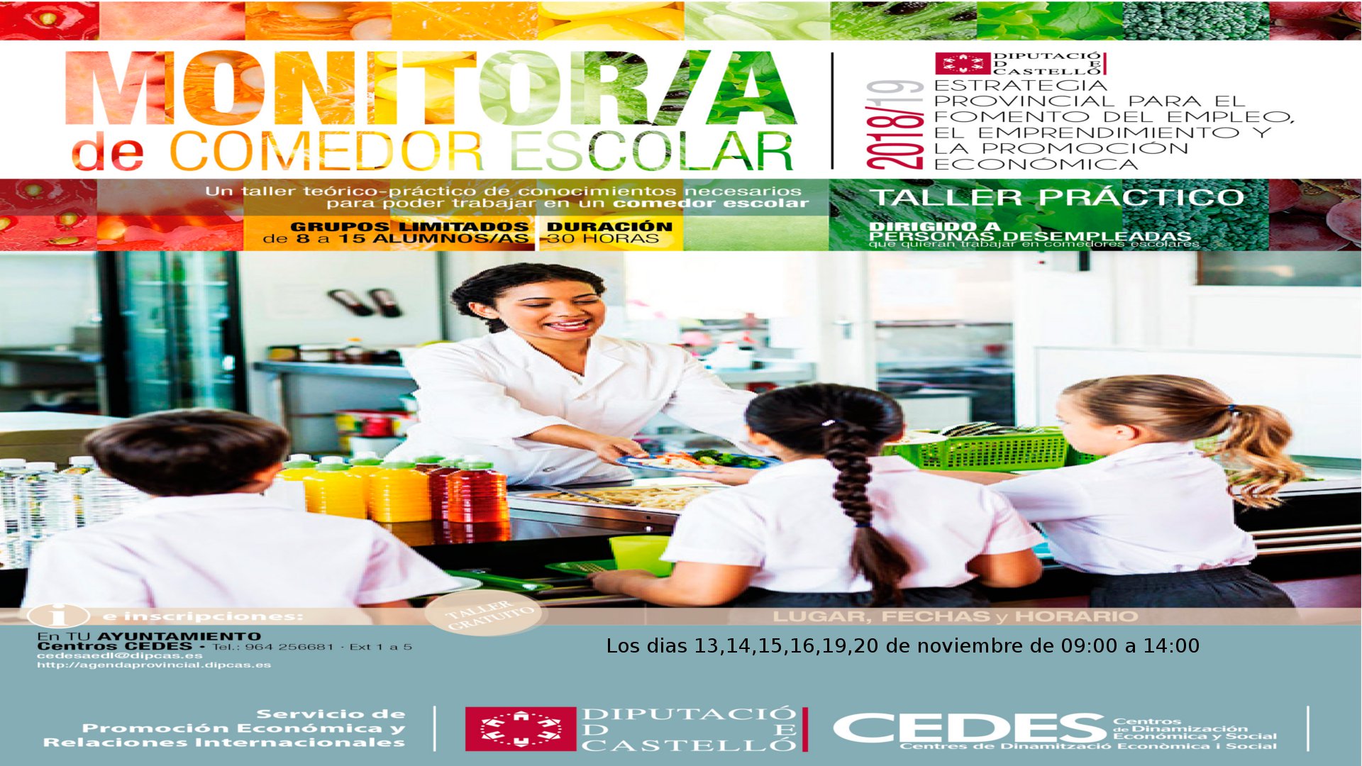 Monitor/a de menjador escolar