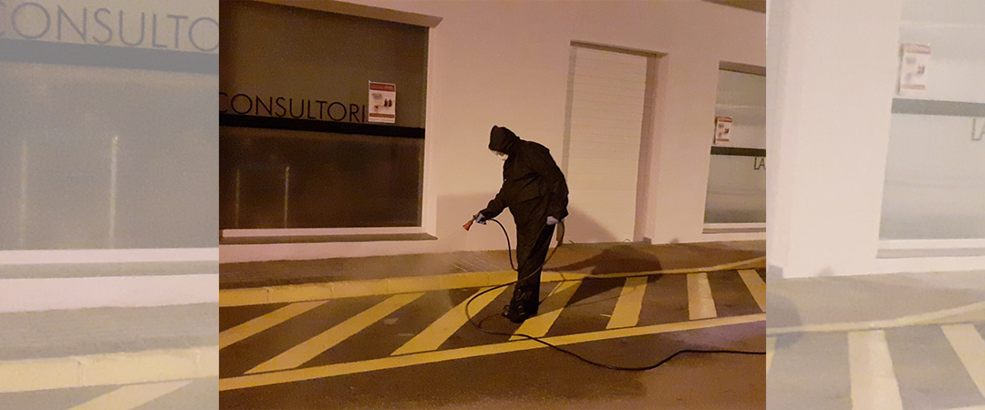 Cabanes inicia la desinfecció de carrers per a lluitar contra el Covid19