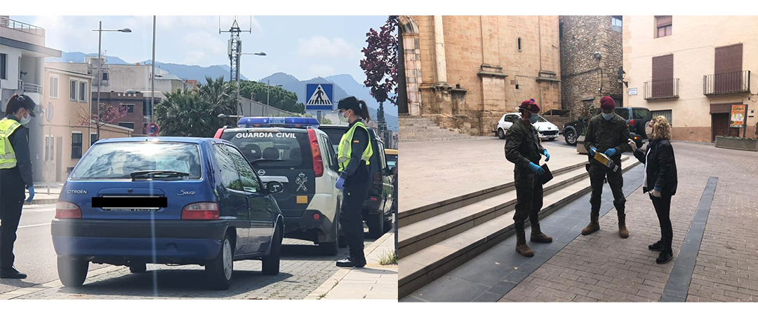 L'Exèrcit ajuda a reforçar el treball de la Guàrdia Civil en el control del compliment de l'Estat d'Alarma a Cabanes