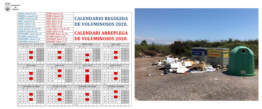 Cabanes demana civisme i un ús racional dels serveis de recollida de fems