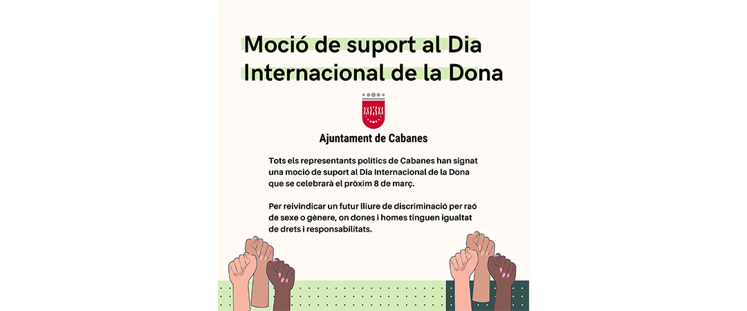 Cabanes aprova una moció de suport al Dia Internacional de la Dona