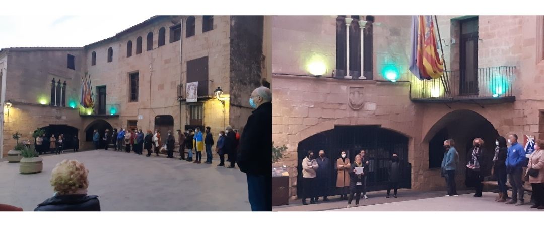 Cabanes es concentra contra l'agressió de Rússia a Ucraïna i fomenta l'ajuda humanitària