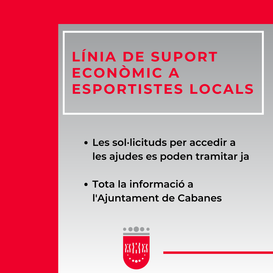 El deporte local crece en Cabanes con una línea de apoyo económico