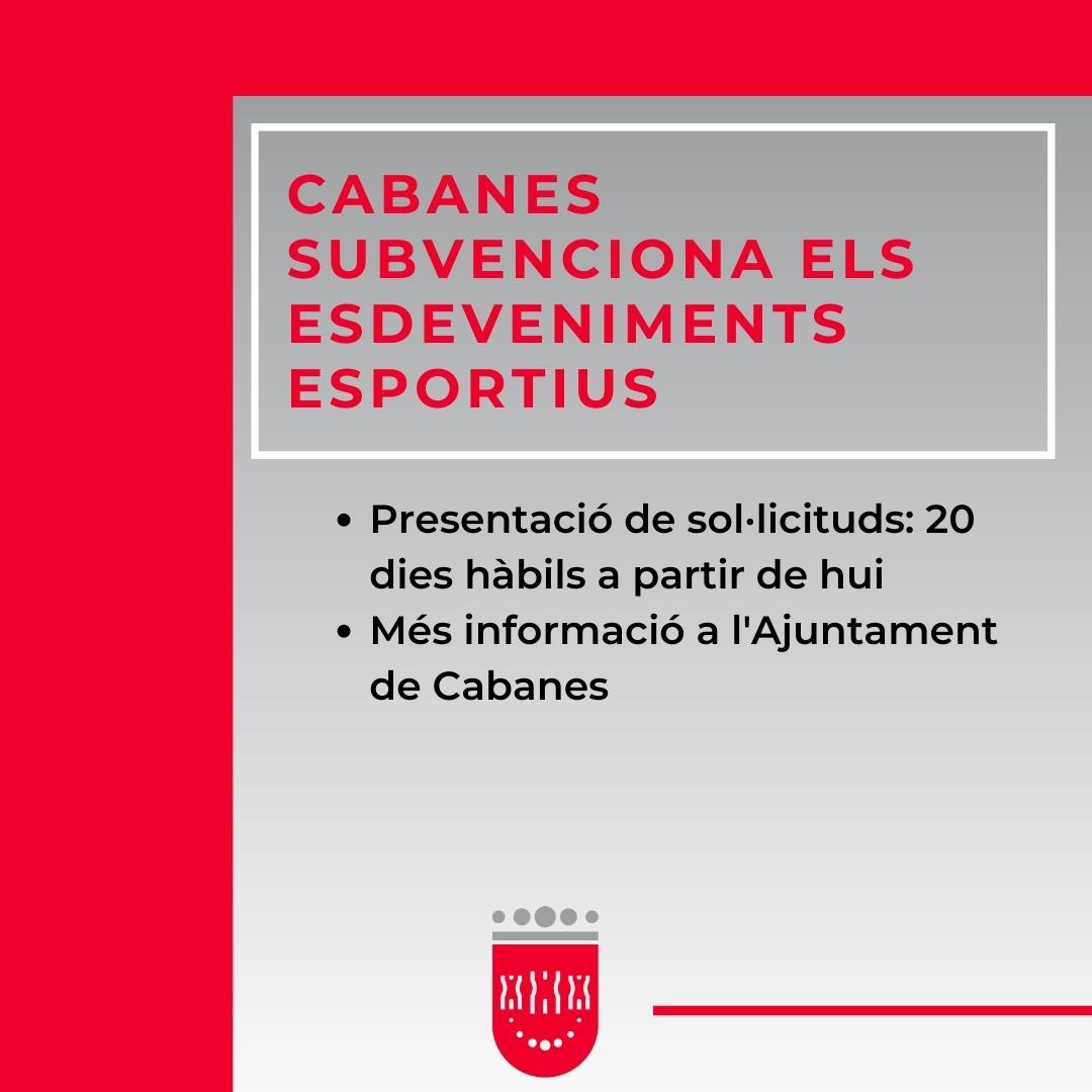 Cabanes subvenciona la realització d'esdeveniments esportius