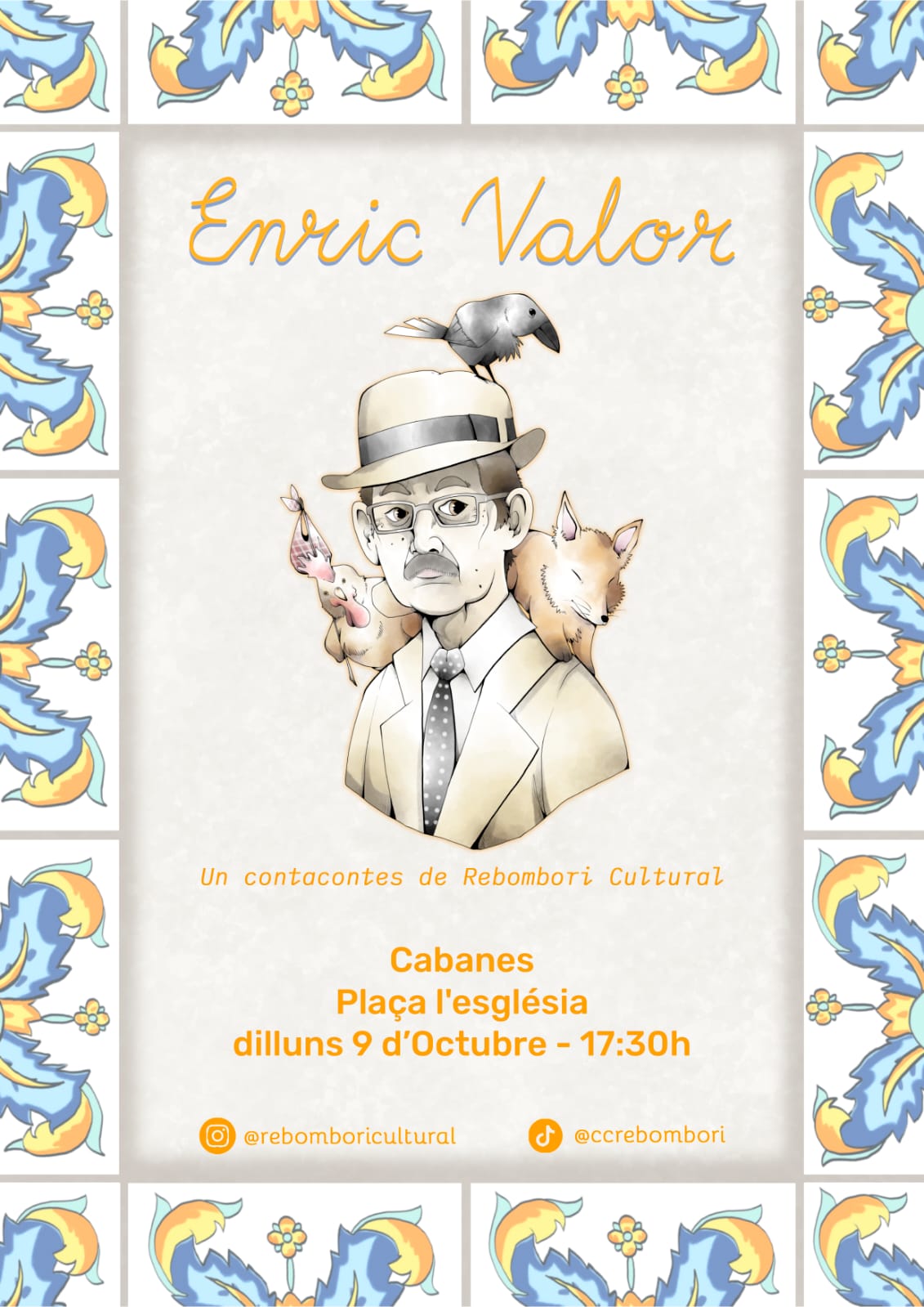 Cabanes celebrarà el 9 d'octubre amb un contacontes d'Enric Valor