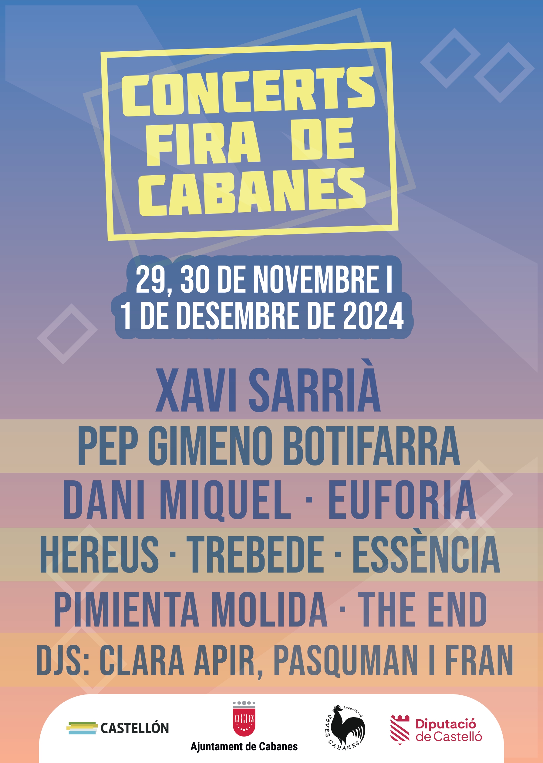 La mejor música valenciana sonará en la Fira de Sant Andreu de Cabanes